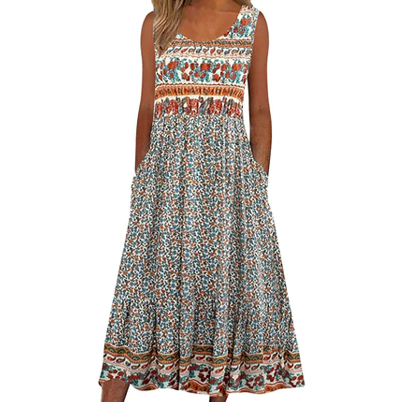 🌸Rochie fără mâneci pentru femei cu imprimeu floral🎁-10
