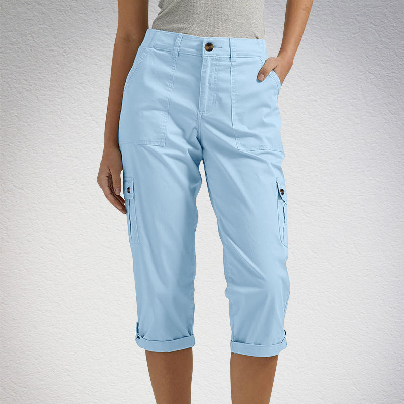💖Pantaloni scurți casual pentru femei cu buzunare multiple-1