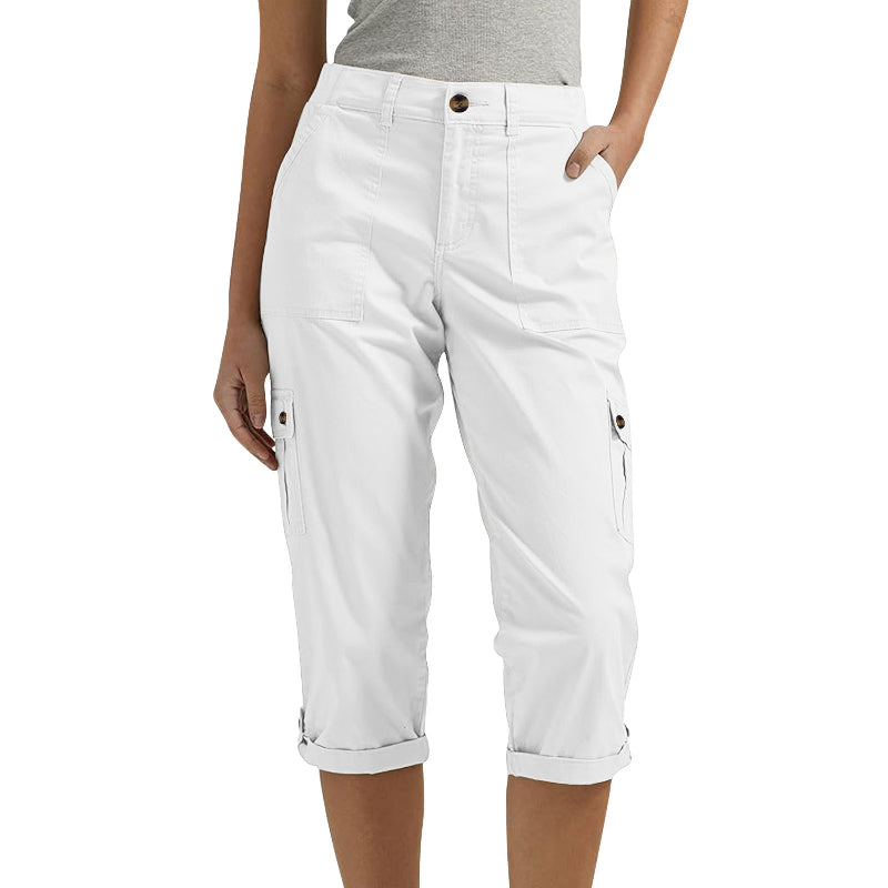 💖Pantaloni scurți casual pentru femei cu buzunare multiple-6