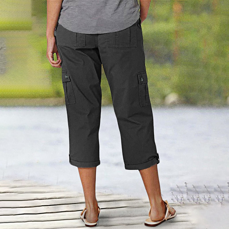 💖Pantaloni scurți casual pentru femei cu buzunare multiple-12