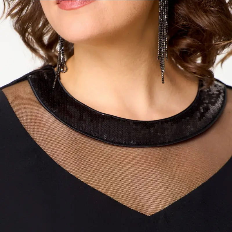 ✨Rochii elegante negre cu mânecă 3/4 pentru femei-4