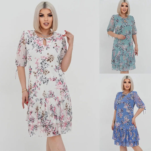 🌸 Elegantné tlačené šaty