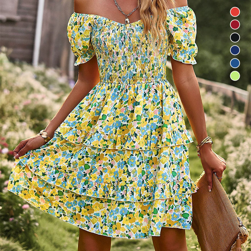 Rochie Vintage Ruffle pentru femei-1