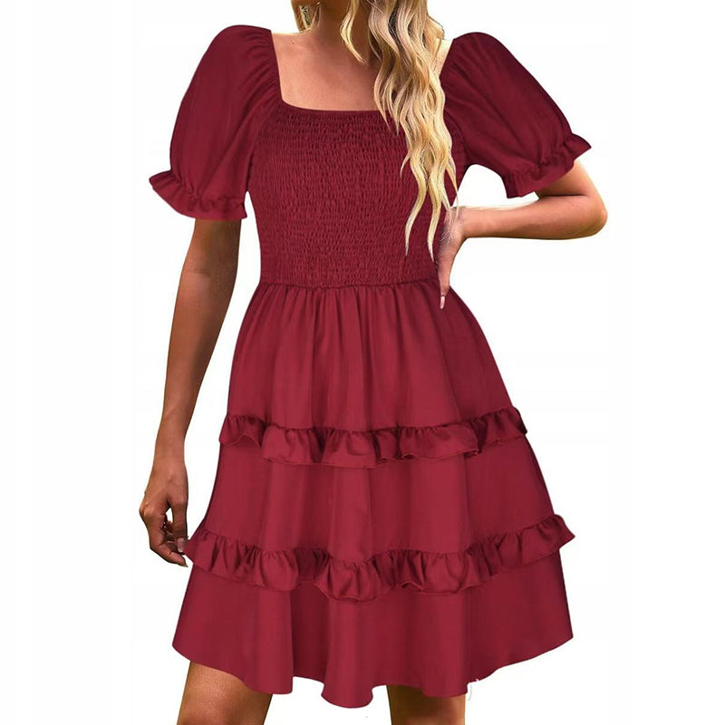 Rochie Vintage Ruffle pentru femei-7