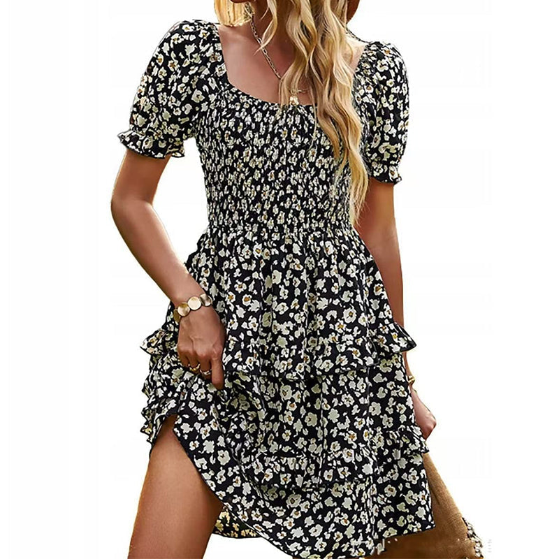 Rochie Vintage Ruffle pentru femei-8