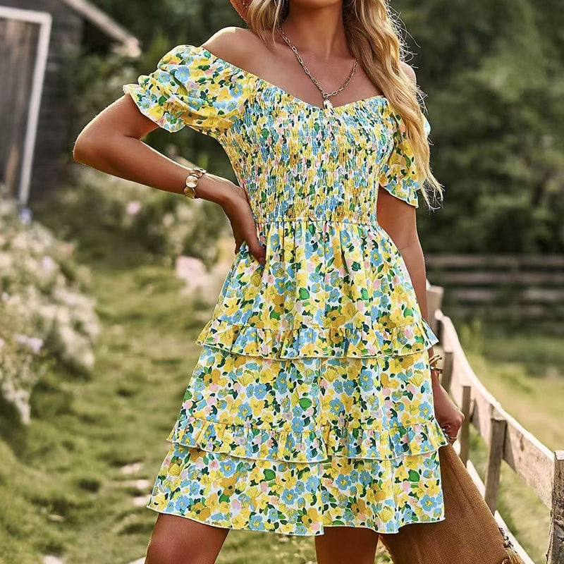 Rochie Vintage Ruffle pentru femei-11