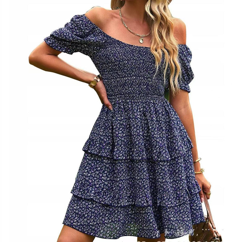 Rochie Vintage Ruffle pentru femei-12