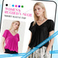 💖 V-Neck Casual plisat cu mânecă scurtă Top-5