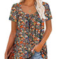 🔥Vânzare fierbinte de vară 49% OFF🌸Femei de vară plisat imprimate mâneci scurte👚-6