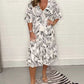 🔥Vânzare fierbinte de vară 51%OFF👗Rochie tipărită cu decolteu în V și jumătate de corp💃-7