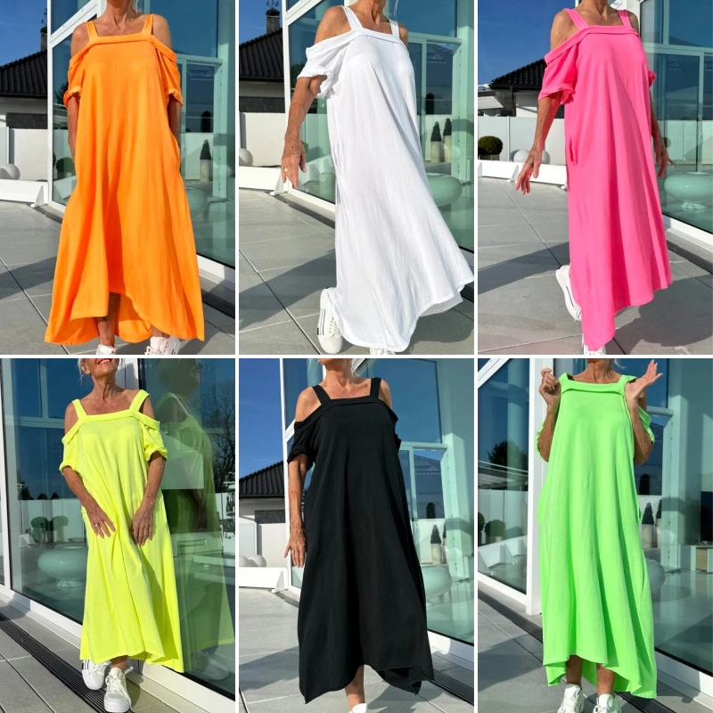 🏖️ Vară Special 🌴 Doamne Casual Off-the-Umeri Rochii lungi