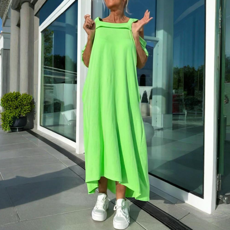 🏖️ Vară Special 🌴 Doamne Casual Off-the-Umeri Rochii lungi-8