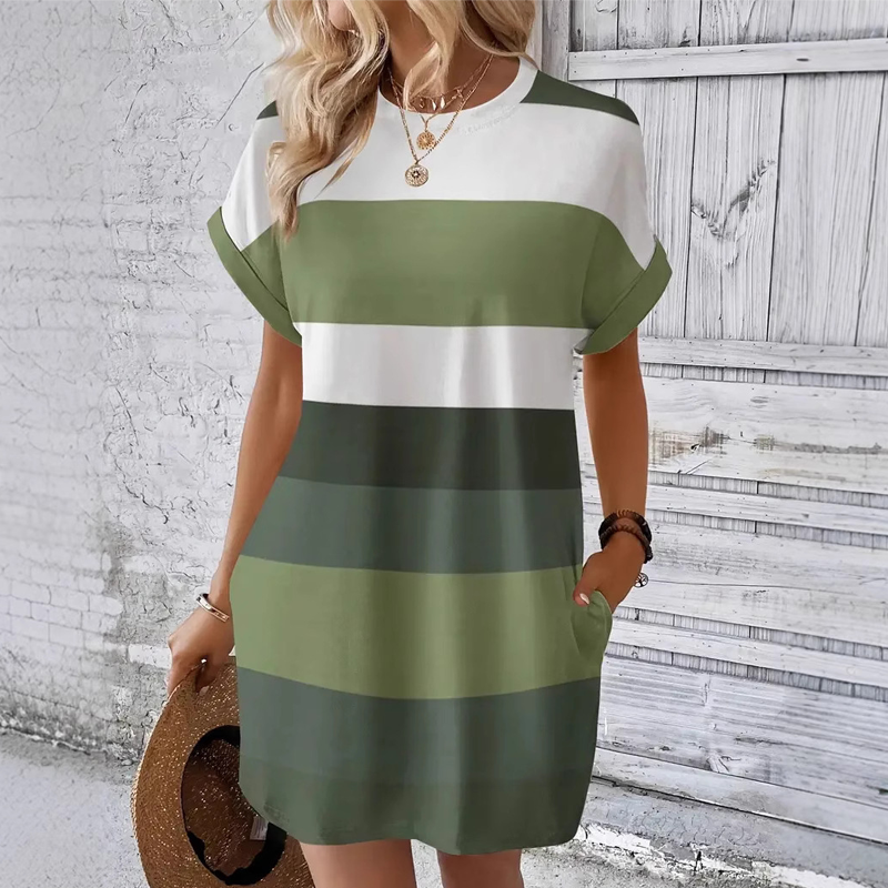 👗Rochie casual pentru femei cu gât rotund—🔥ofertă la jumătate de preț🔥-2