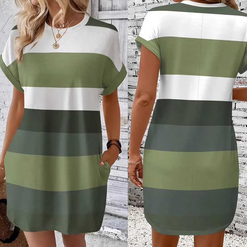 👗Rochie casual pentru femei cu gât rotund—🔥ofertă la jumătate de preț🔥-4
