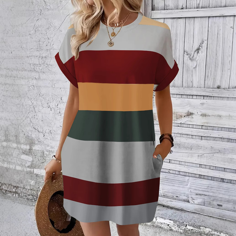 👗Rochie casual pentru femei cu gât rotund—🔥ofertă la jumătate de preț🔥-5