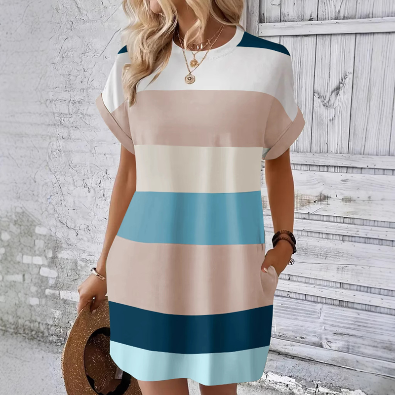 👗Rochie casual pentru femei cu gât rotund—🔥ofertă la jumătate de preț🔥-6