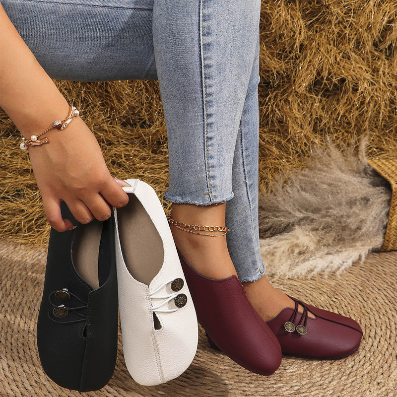 🥿Noua piele moale doamnelor pantofi plat