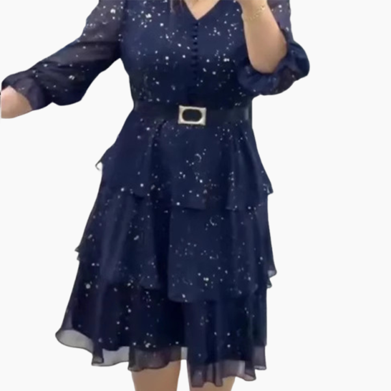 Rochie Pentru Femei Cu Lungime Până La Genunchi Și Decolteu În V-7