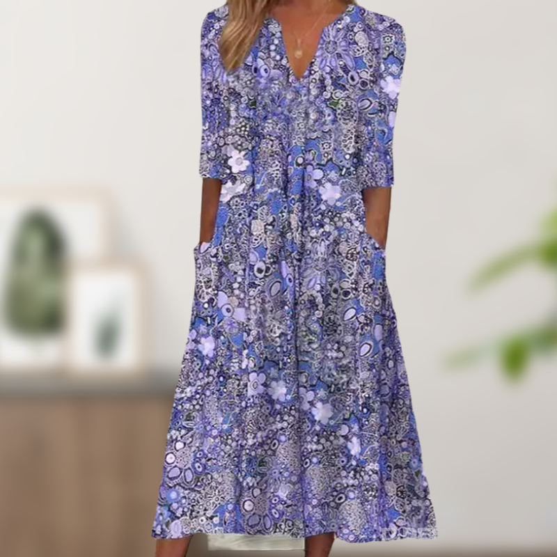 Rochie cu imprimeu pentru femei-5
