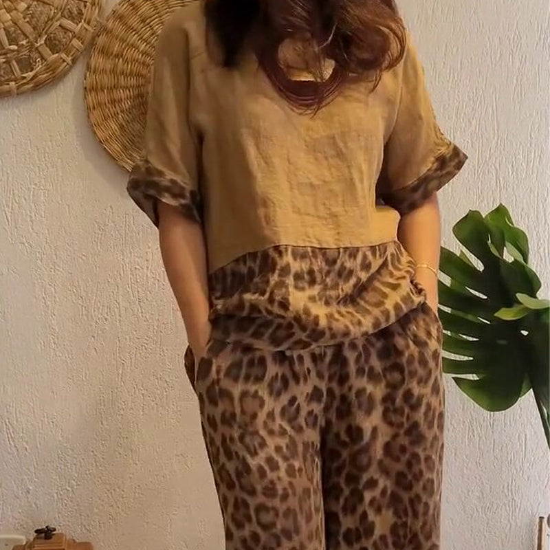 Moda Leopard Print Suit