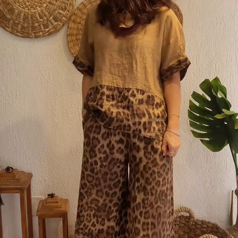 Moda Leopard Print Suit-2