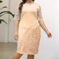 Rochie elegantă din dantelă florală-4