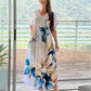 👗 Rochie cu mânecă scurtă imprimată-1