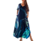 👗 Rochie cu mânecă scurtă imprimată-5