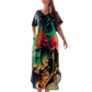 👗 Rochie cu mânecă scurtă imprimată-7