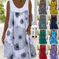 👗Rochie de Vară pentru Femei, Decolteu Rotund, Fără Mâneci, cu Imprimeu