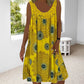 👗Rochie de Vară pentru Femei, Decolteu Rotund, Fără Mâneci, cu Imprimeu