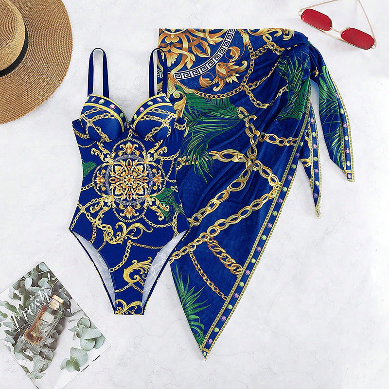 🩱Costum de baie dintr-o singură piesă și fustă pentru femei🌊-10