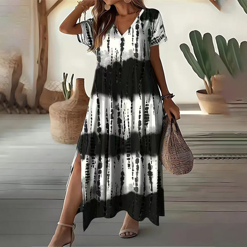🔥✨Rochie pentru femei cu decolteu V Gradient-1