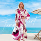 🌸Rochie maxi cu decolteu floral în V pentru femei-7