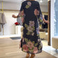 Rochie lungă elegantă, cu guler rotund și imprimeu-4