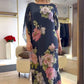 Rochie lungă elegantă, cu guler rotund și imprimeu-6