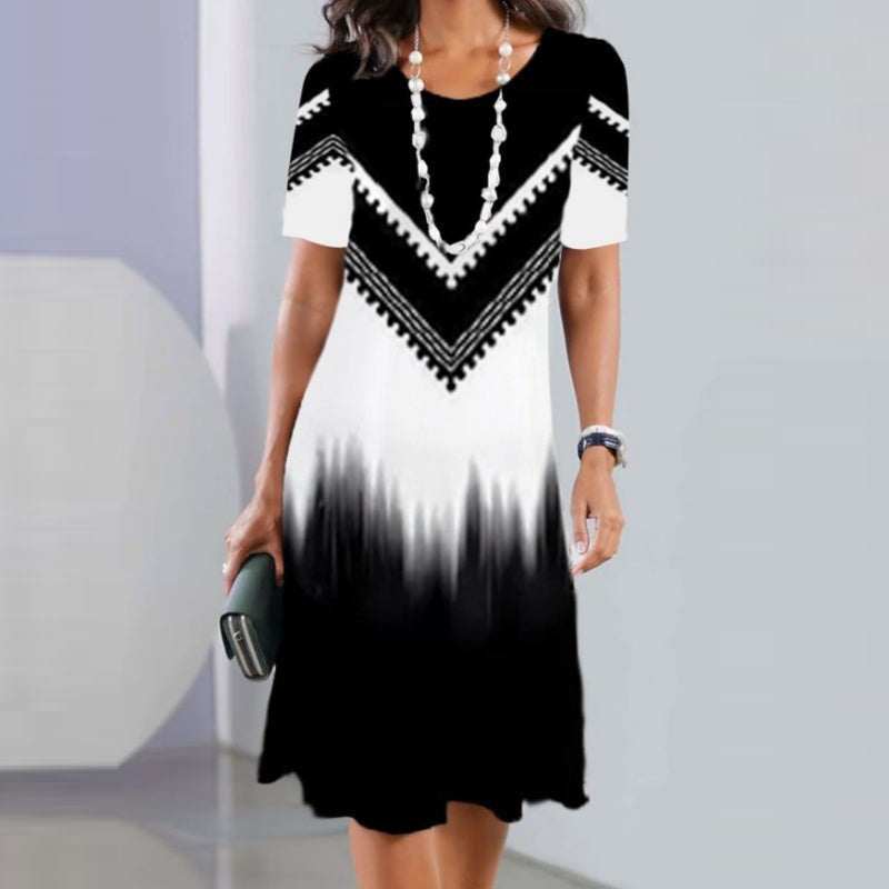 Rochie Monocromă Elegantă-8