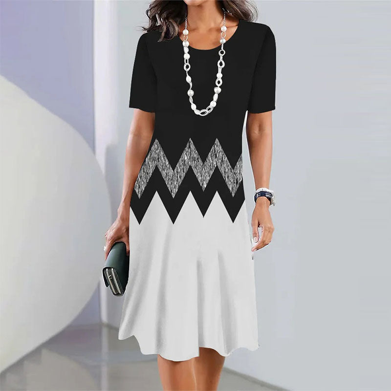 Rochie Monocromă Elegantă-12