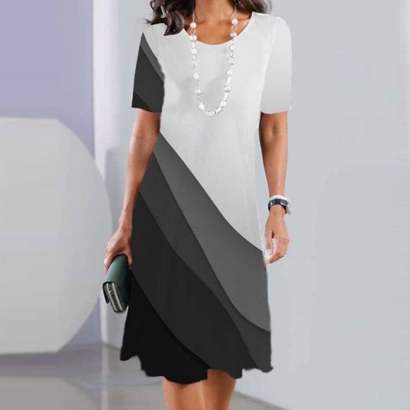 Rochie Monocromă Elegantă-13