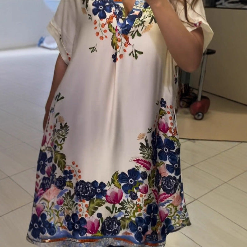 Rochie lejeră cu imprimeu V-6
