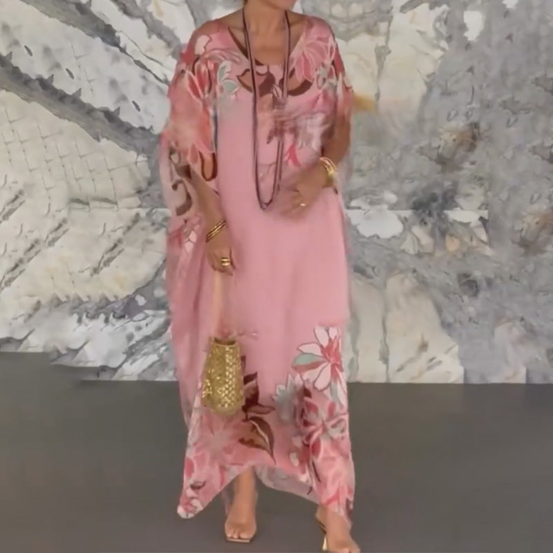 Rochie maxi imprimată pentru femei-1