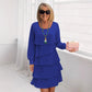 🥰【S-3XL】👗Rochie elegantă cu mânecă lungă, stratificată, cu volane-2