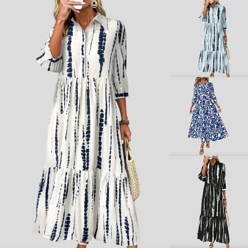 Rochie elegantă cu imprimeu