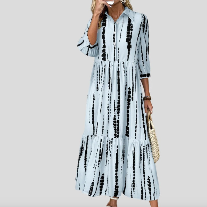 Rochie elegantă cu imprimeu-5