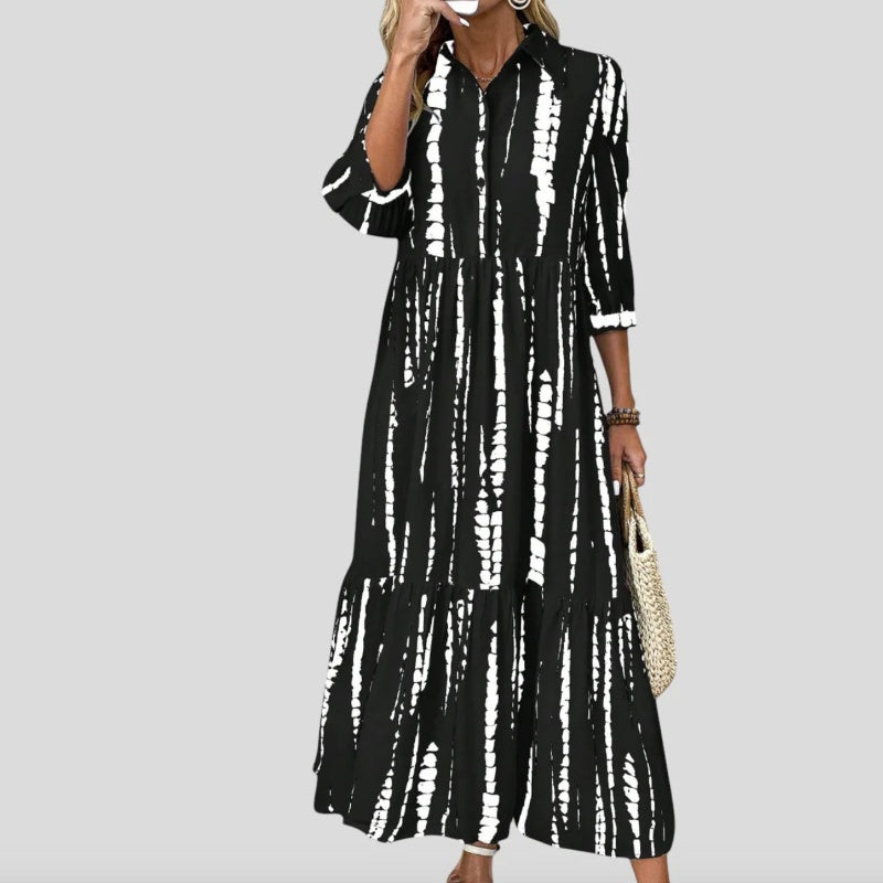 Rochie elegantă cu imprimeu-6