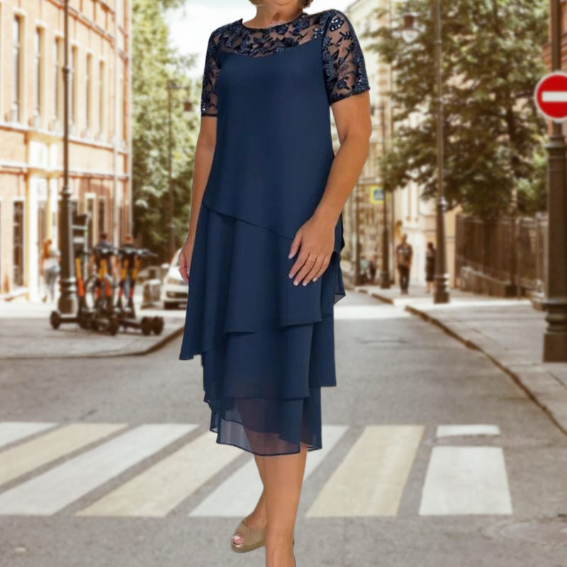Rochie din dantelă asamblată-4