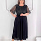 Rochie neagră cu guler rotund-1