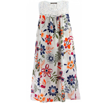 ✨ Rochie fără mâneci la modă pentru femei, cu imprimeu