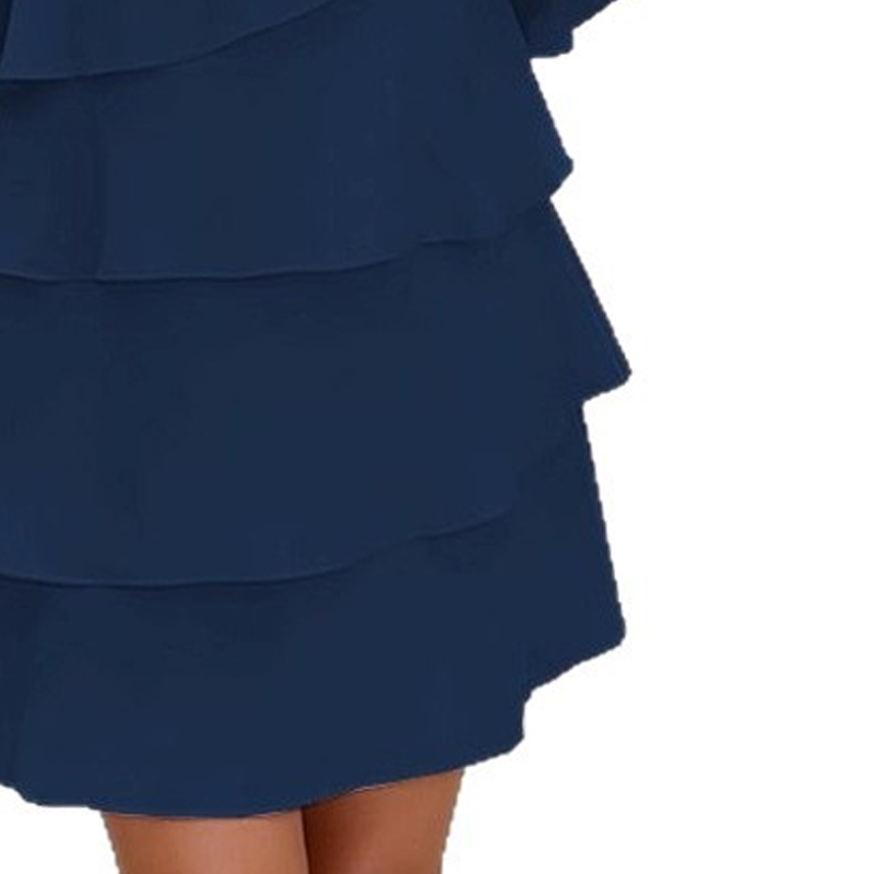 💃Rochie legată pentru femei cu volane și mâneci evazate-4
