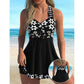 🩱 Pantaloni scurți cu flori asortați cu un tankini – simți-te încrezător la plajă! 🏖️